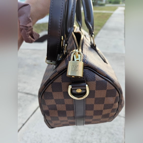 *SOLD* Louis Vuitton Speedy 25 Ebene Bandouliere Handbag Crossbody - Picture 12 of 17